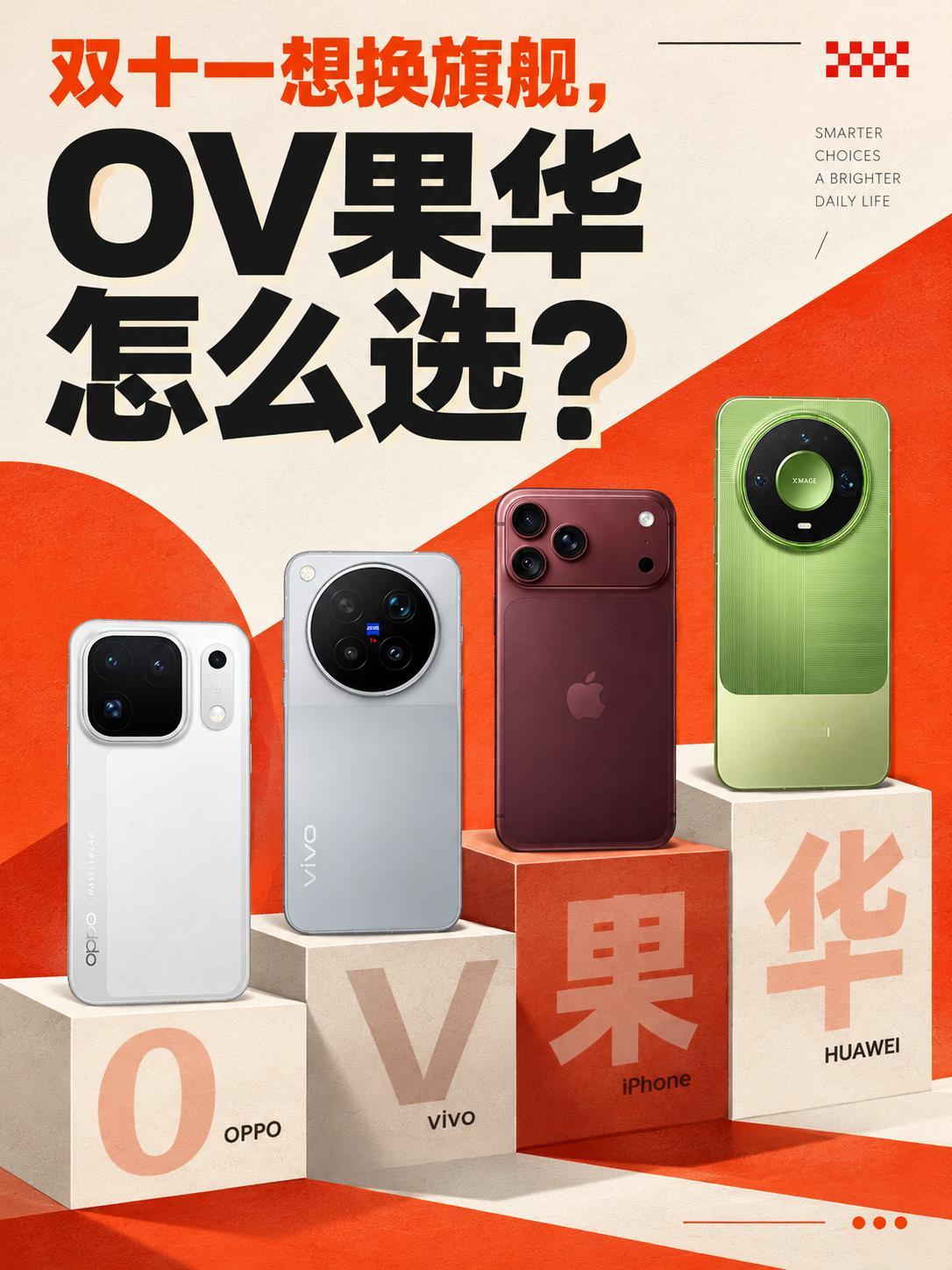 四大旗舰ProMax，果华Ov放一起，双十一你选谁？今年各家ProMax
