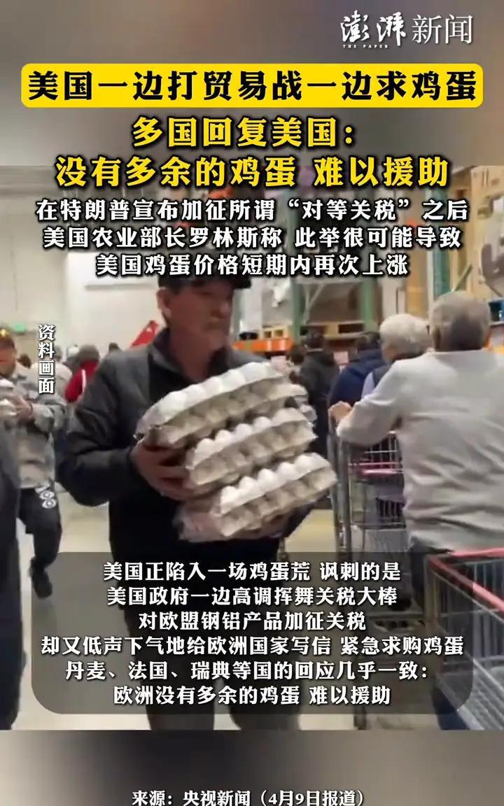 美国关税大棒，抵不过一枚鸡蛋！一边加征关税一边“急求蛋”！美国闹蛋荒沦为“美国