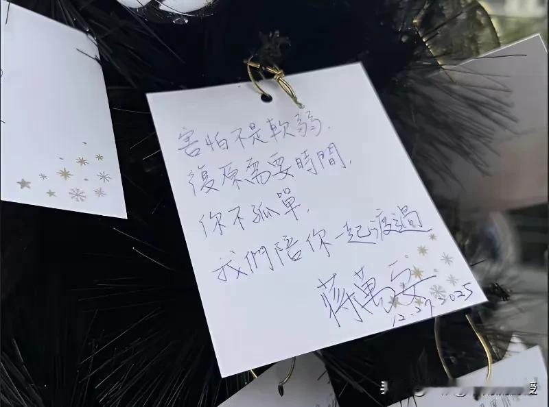 今年47岁的台北史上最年轻市长蒋万安的手写寄语卡片最近走红了！其笔画舒展，非行书