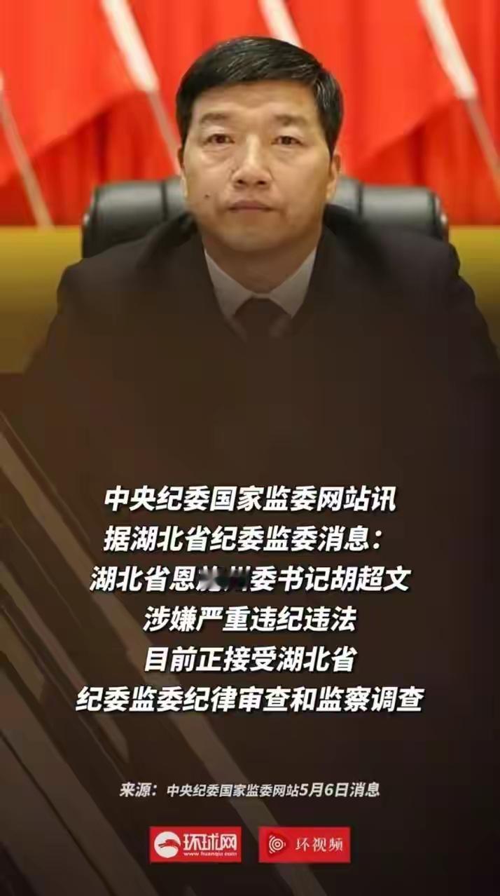 湖北打一“虎”！胡超文被查：年初主持会议强调“露头就打”结果把自己给打进去了，