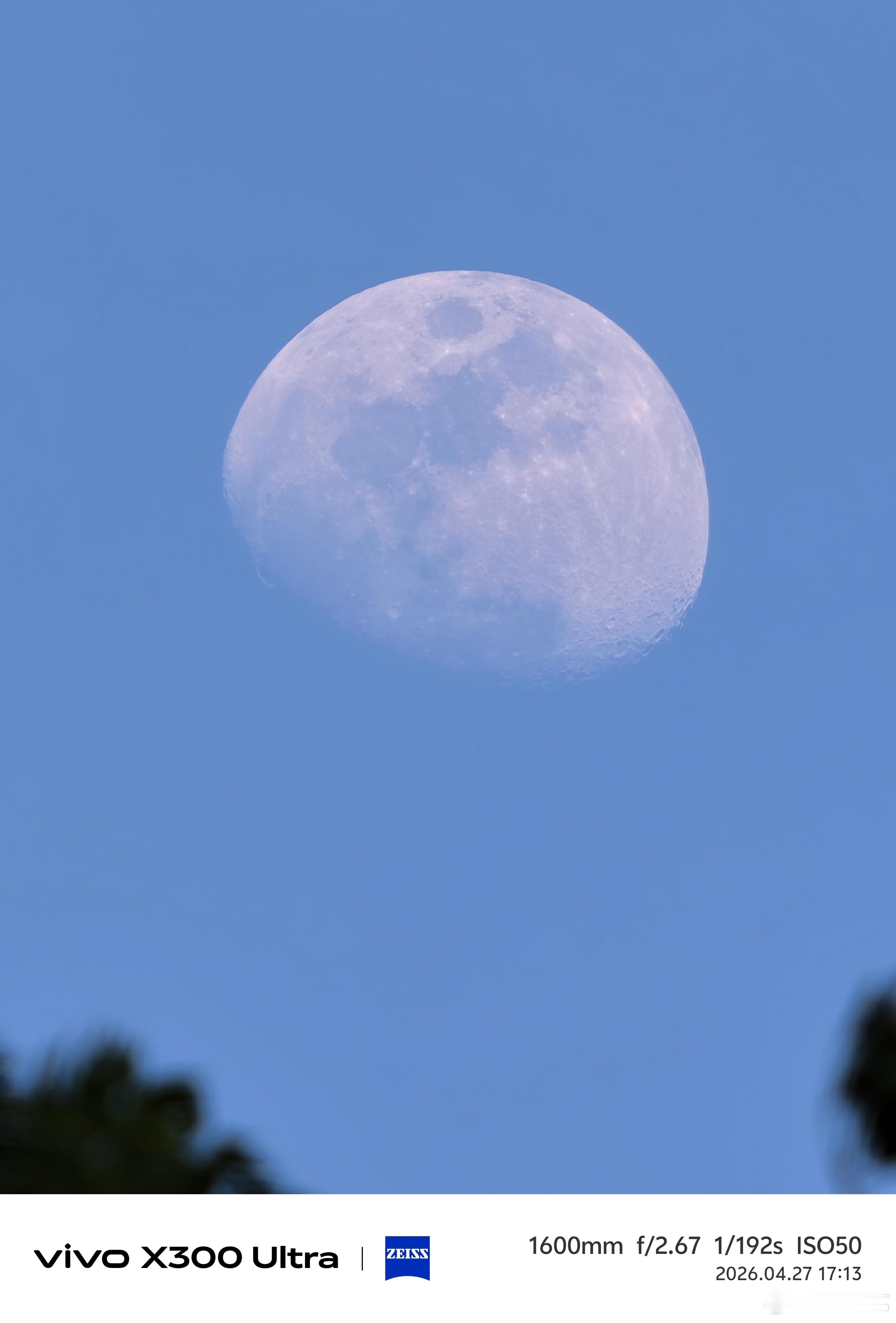 该说得说，vivoX300Ultra是挺权威的，1600mm没有高P的月亮真