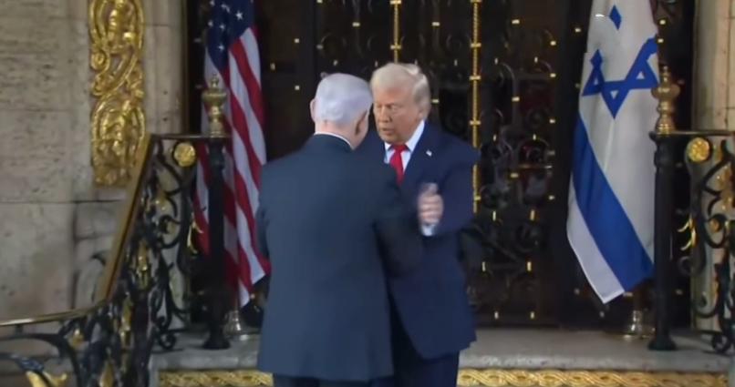 12月29日下午！以色列总理内塔尼亚胡抵达佛罗里达州，并在海湖庄园与特朗普会晤。