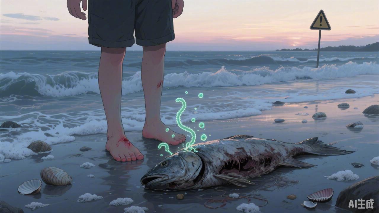 #医生称创伤弧菌感染致死率超50%#‌【#6岁男童海边踩死鱼进ICU其母发声#‌