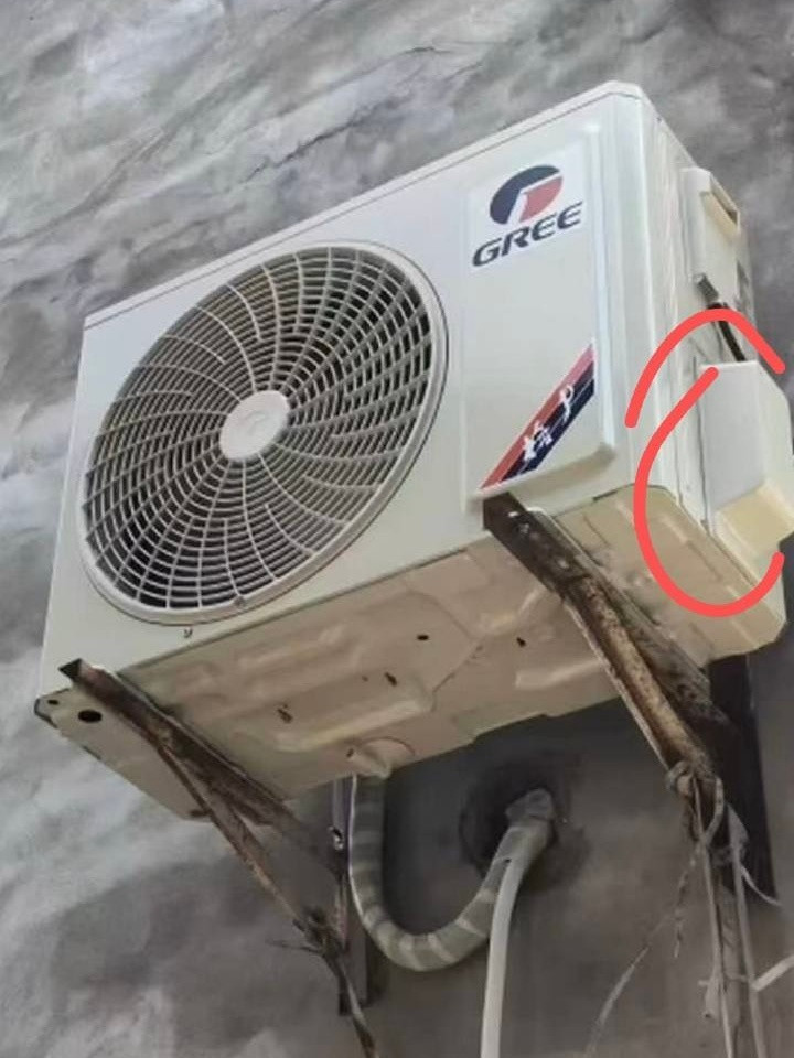 小米空调的问题，请看图1，网友提出的，我买的小米空调巨省电Pro，它的外机没有
