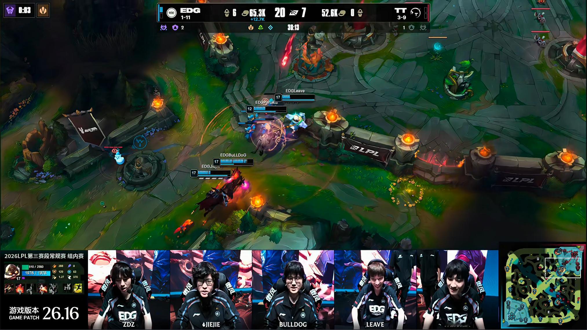 EDG2-0TTEDG从开始确定打骑士之路以后，似乎是放开了手脚，中野状态和