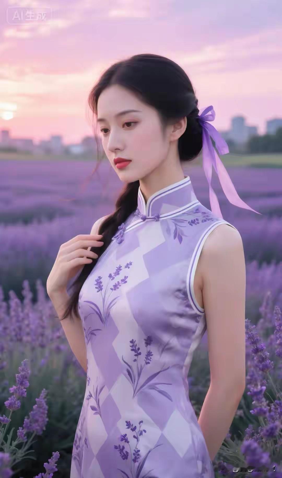 中国服饰，传统文化旗袍佳人，优雅端庄美艳绝伦，出水芙蓉亭亭玉立，面若桃花