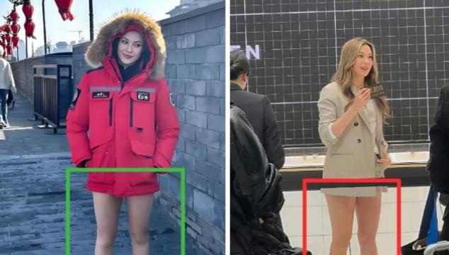 零下10℃，她撸起裤管露出膝盖，弹幕炸锅：中国膝盖VS欧美膝盖，谁先跪？别