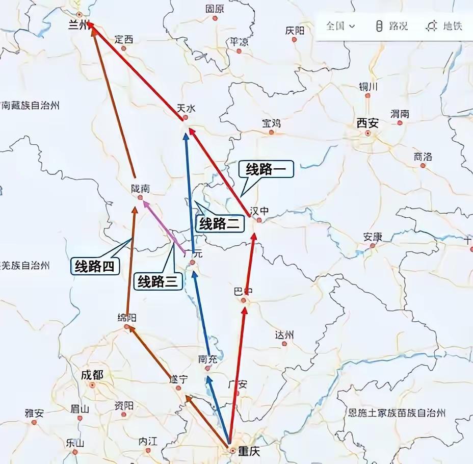 虽然重庆方面也在力推新的兰渝高铁落地，但是更多的线路走向争议很大，但不管是重庆还