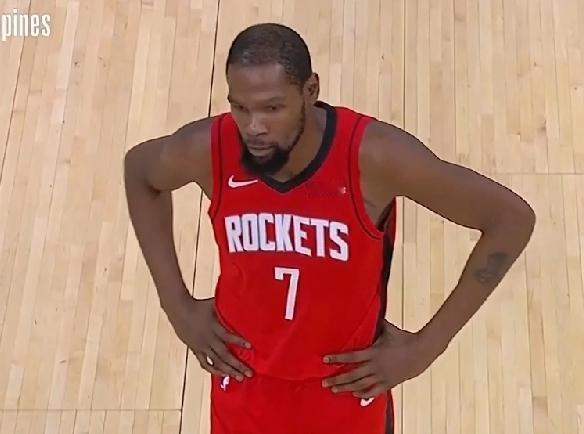 有苦说不出！NBA火箭惜败快船，杜兰特21分+8板+6助+8误，又是一场标准的典