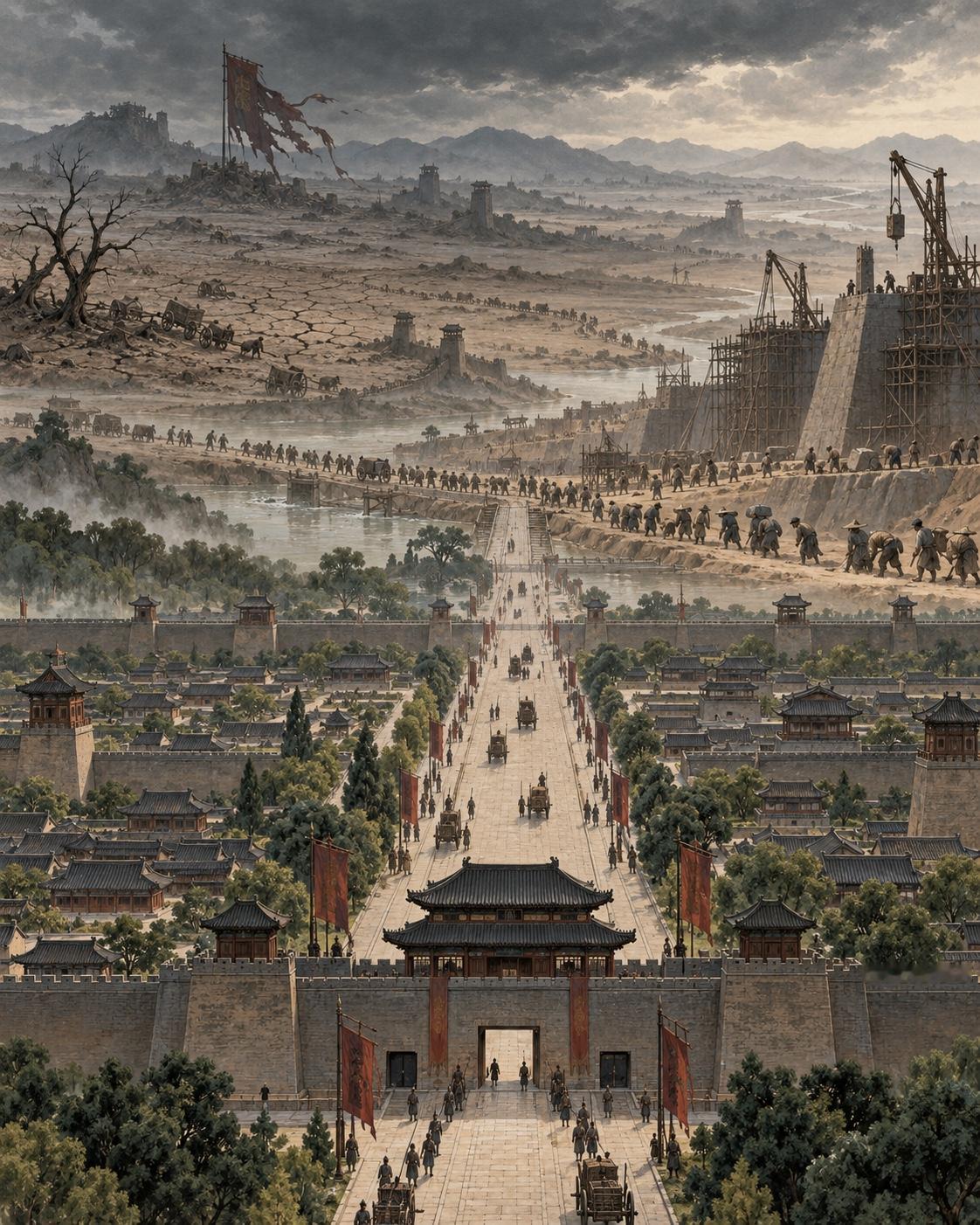 读到隋文帝杨坚，我一直在想：秦、隋都结束了数百年的分裂，为什么统一后反而很快走向灭亡？两朝相似之处，