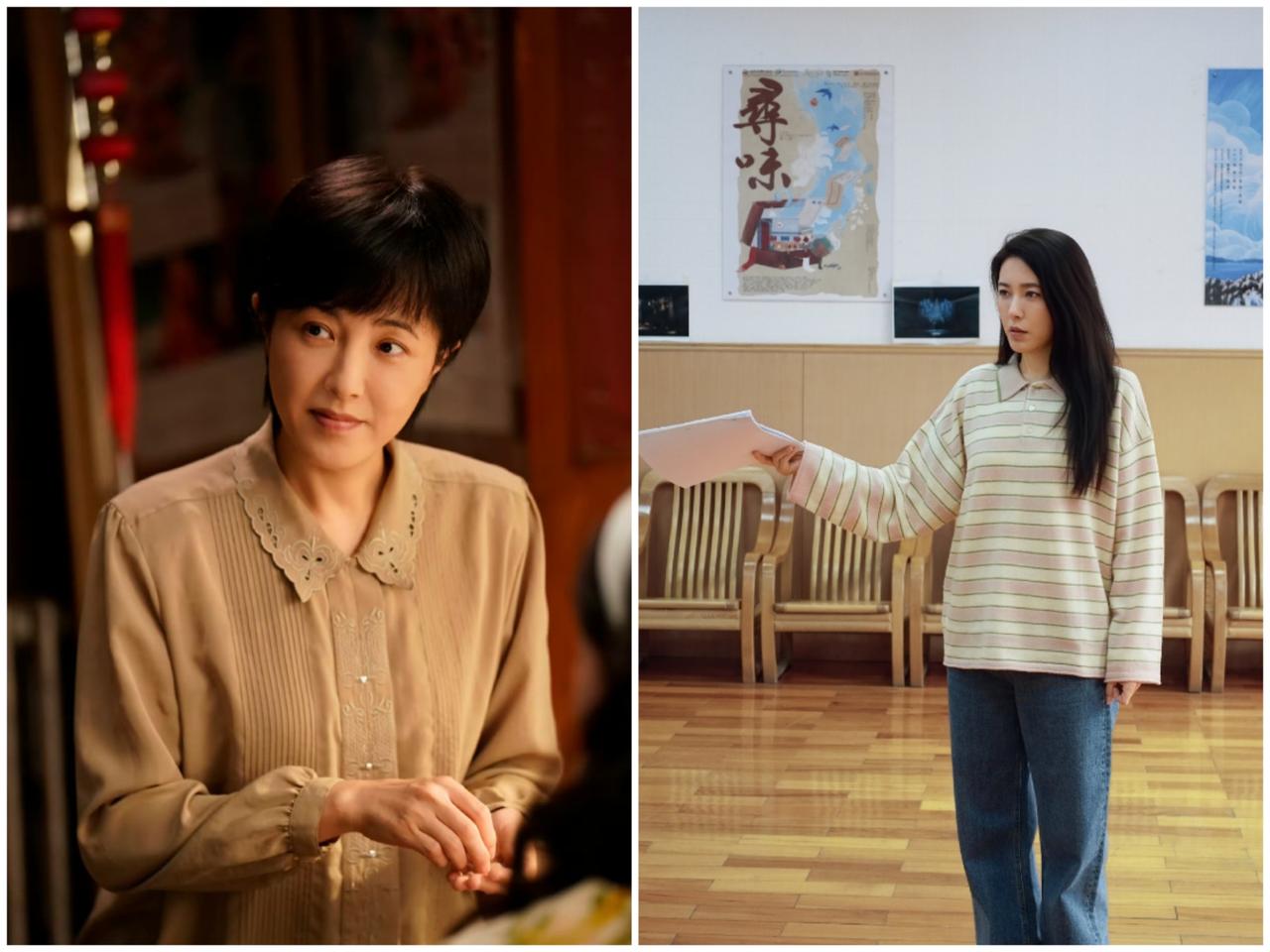 曾黎，留短发好看还是留长发好看，你们说……图片中，左边的短发造型是曾黎在《冬