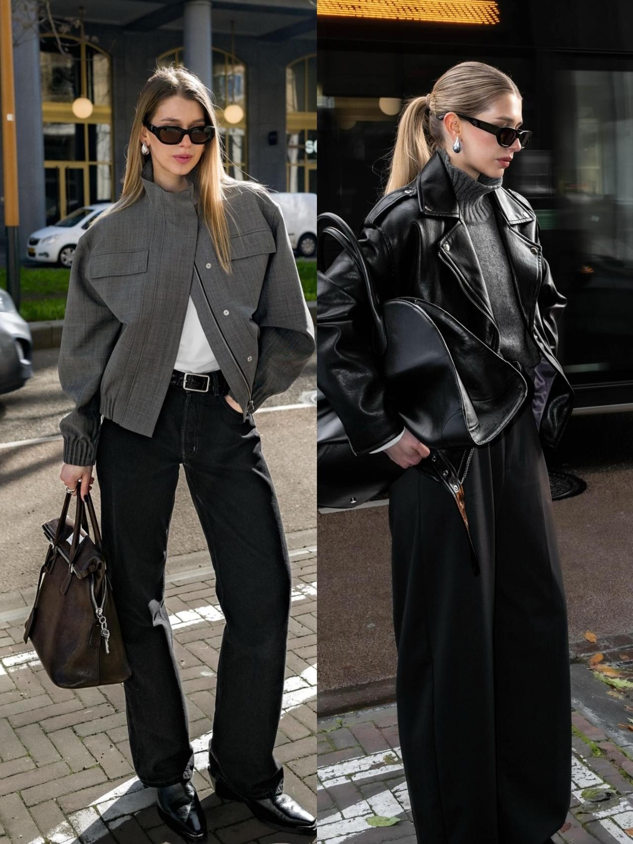 简约高级通勤风！利落剪裁与低饱和色调碰撞，把松弛感和干练气质平衡得刚刚好。廓形