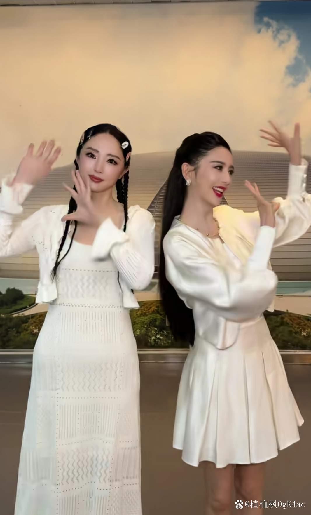 佟丽娅和董璇同框，两人都好美，这画面太养眼了
