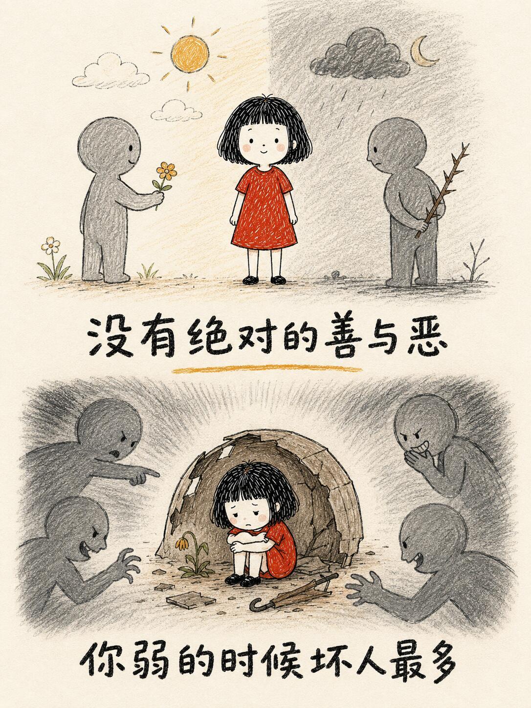 人性最大的恶恨你有、笑你无、嫌你穷、怕你富