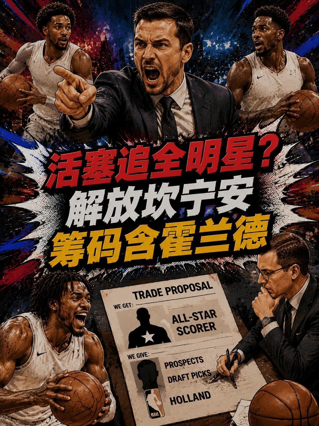 活塞队又要动手了？为坎宁安追全明星悍将，或送走霍兰德等人？根据知名美记的爆料：活