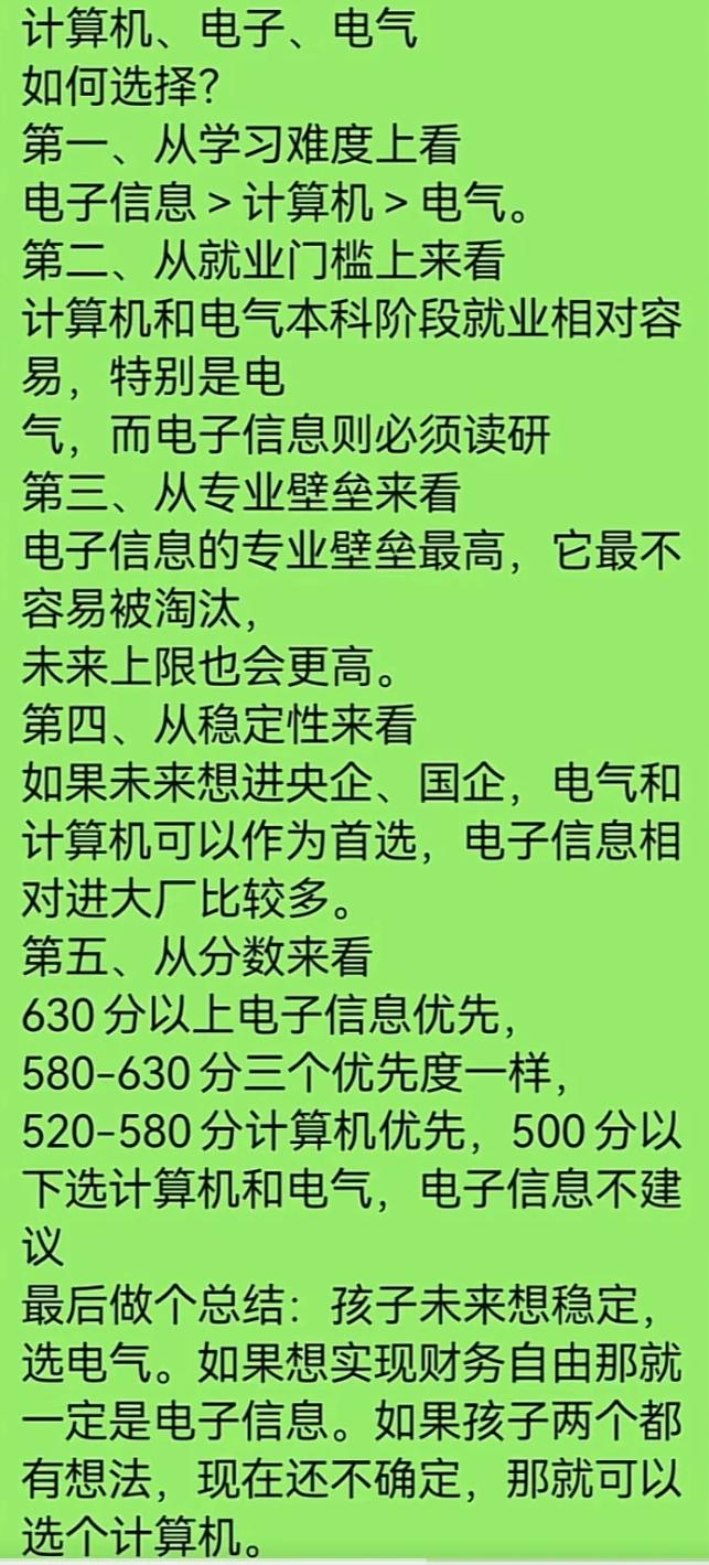 计算机、电子、电气怎么选？别被“标签”困死，适合自己的才是王道不少考生和家