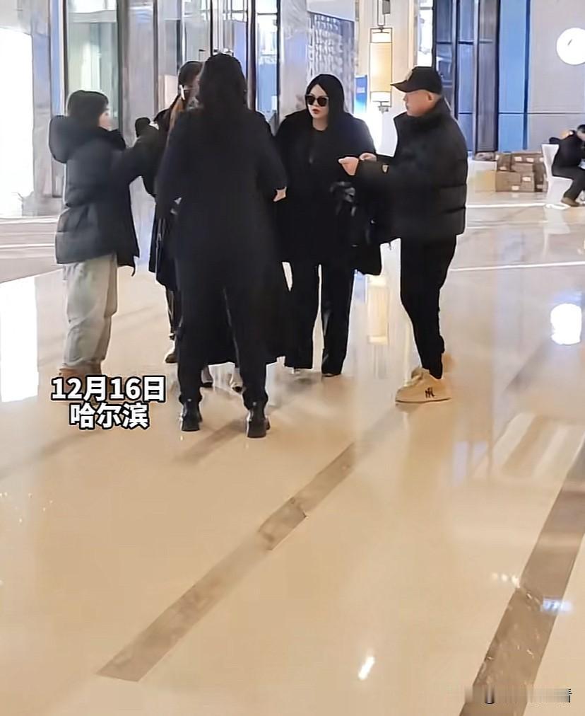 李湘为了这次亮相至少瘦了30斤，这次在哈尔滨可是霸道女总裁的形象，打扮风格虽然没