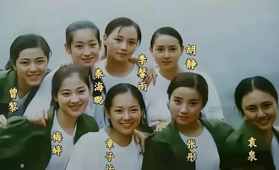 有点意外章子怡、梅婷、袁泉居然是大学同学梅婷是成熟脸，黑眼圈一直很重所以一