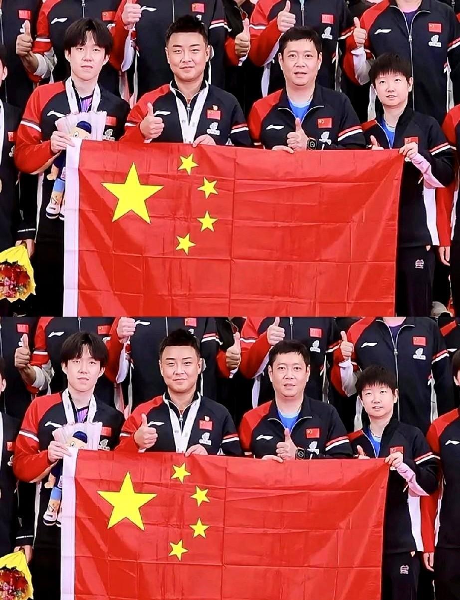 奖杯往地上一放，五个人蹲成一圈，没喊口号，没摆造型，就那么抱着。没人安排，没人