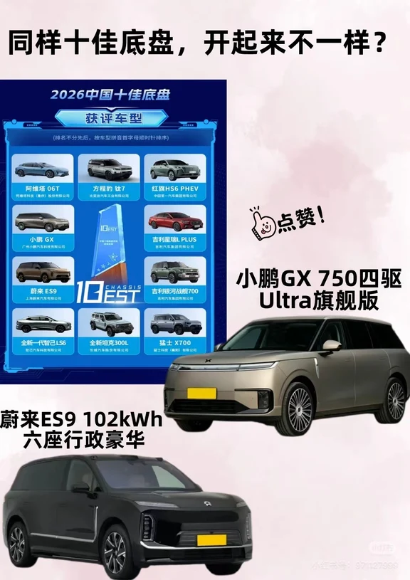 这个十佳底盘榜单，有点意思