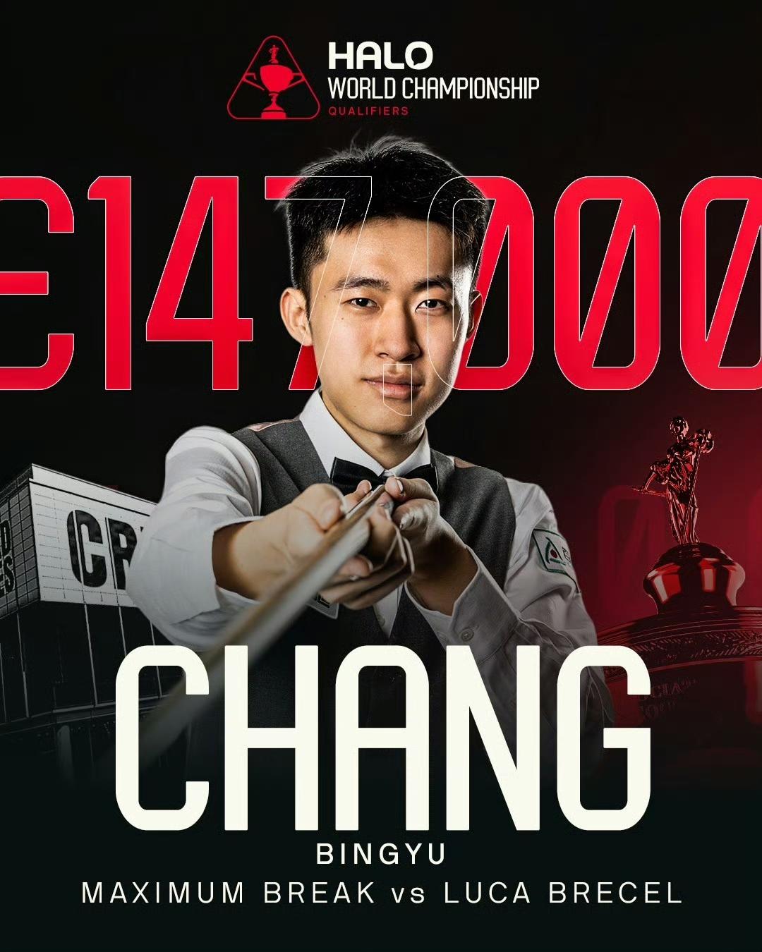 轰满分147分，147-0，中国名将常冰玉5-4力压世锦赛冠军布雷切尔！北京时