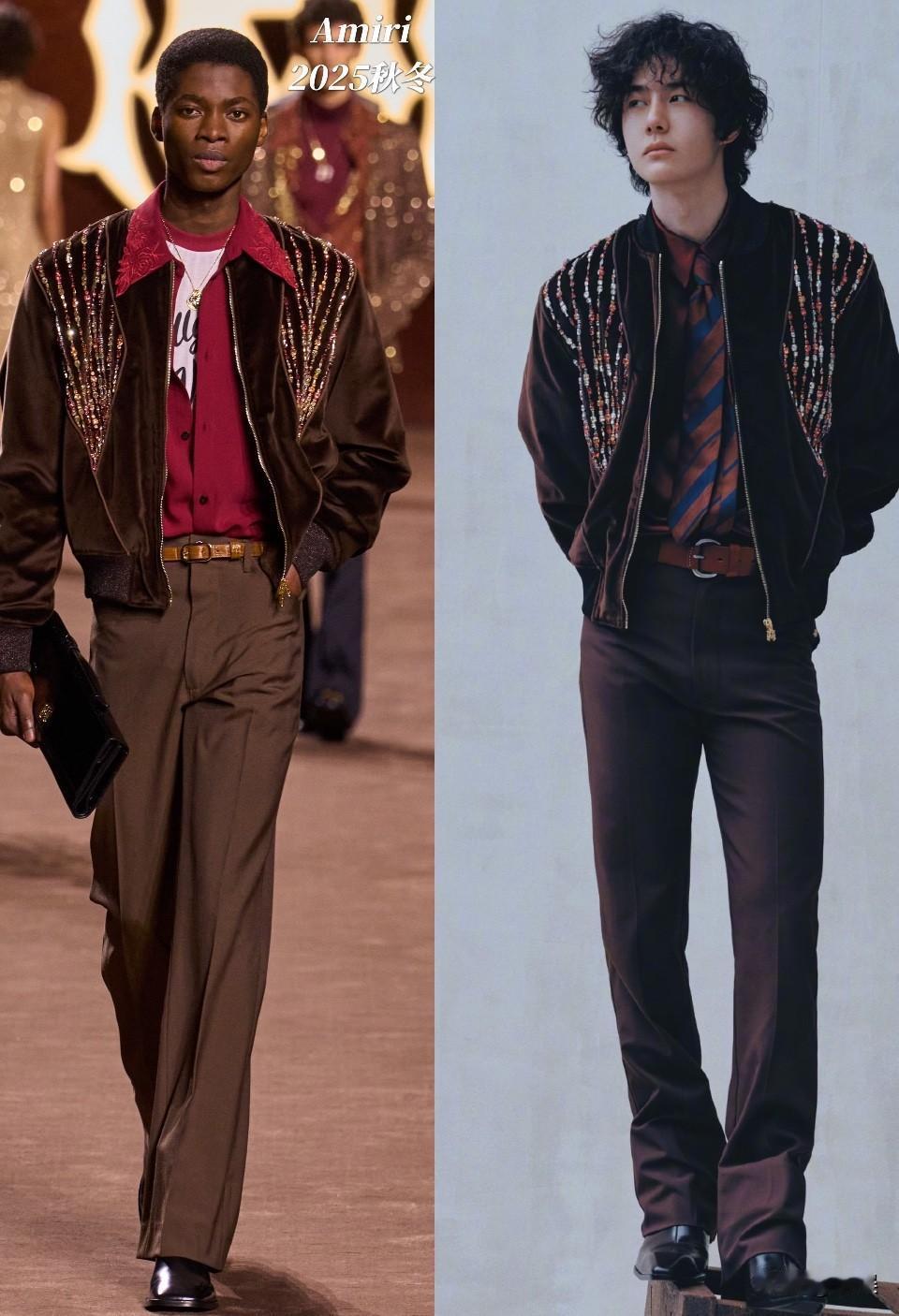 王一博时尚掌控力好绝/上身AMIRI2025秋冬分析一下王一博的优越性在哪，头