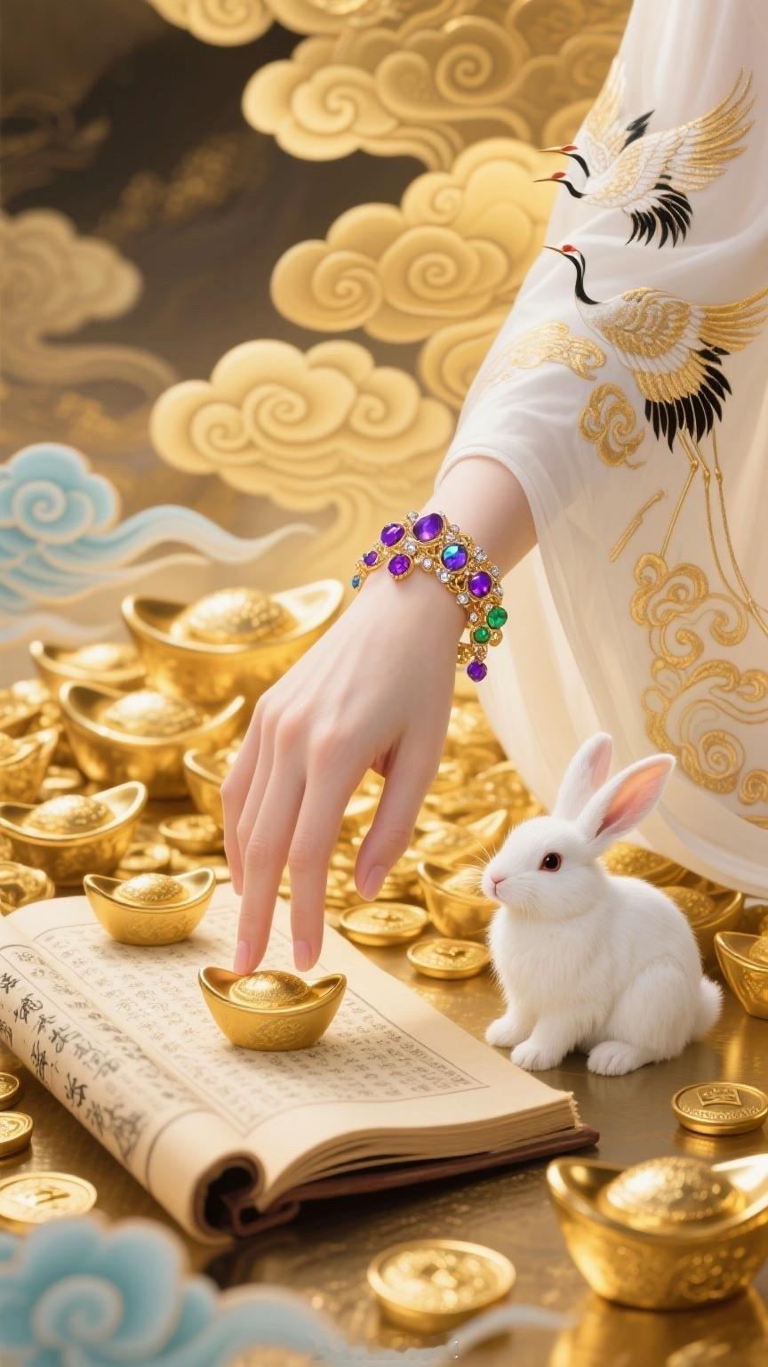 礼赞接福，愿你钱途似锦，财富满盈，未来一片光明，所盼皆成！​​​