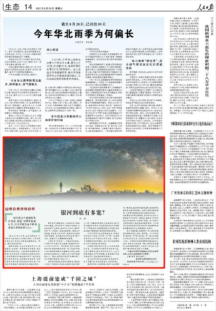 人民日报关注|银河到底有多宽?