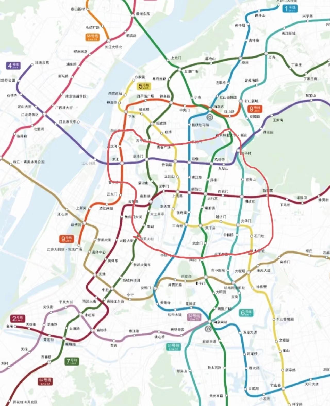 南京地铁，搞个小环线呗[捂脸哭]