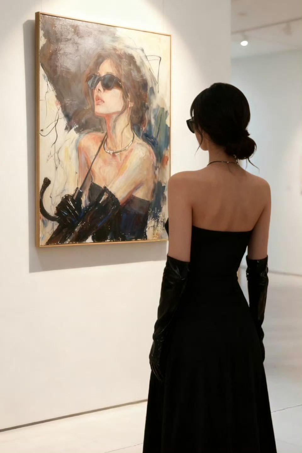 白鹿★她在欣赏她最满意的作品​世界名画🖼️​​​