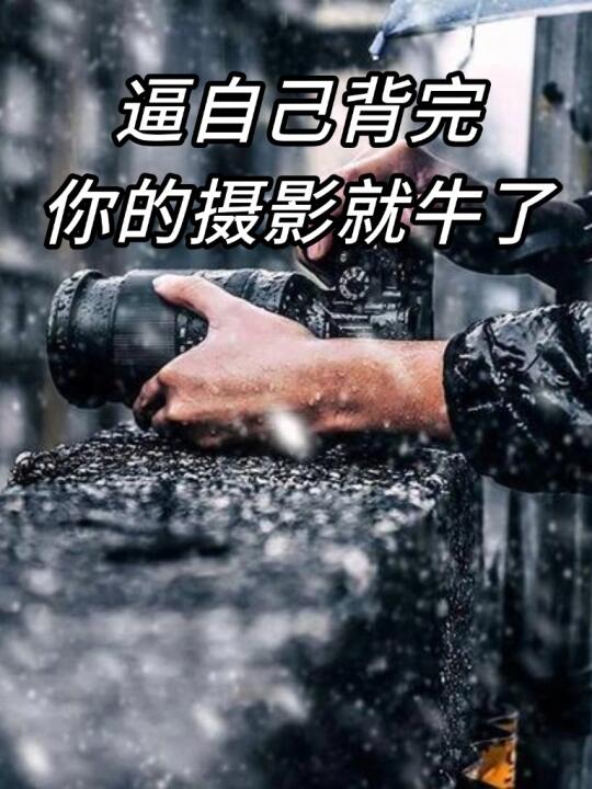 逼自己背完‼️你的摄影就牛了！