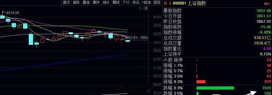 大盘指数大跌，4300只股大跌普跌，主要是二八分化，指数小跌其实个股大跌，所以好