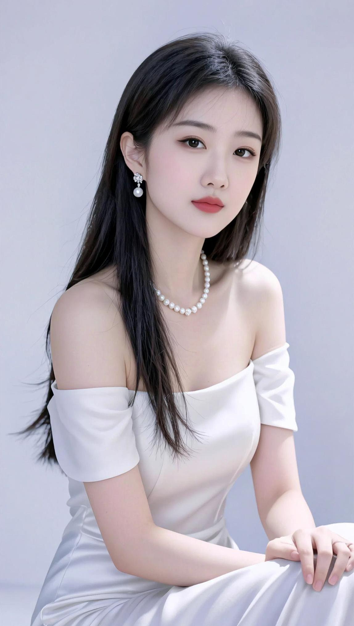 AI柔美白裙照抖音ai创作