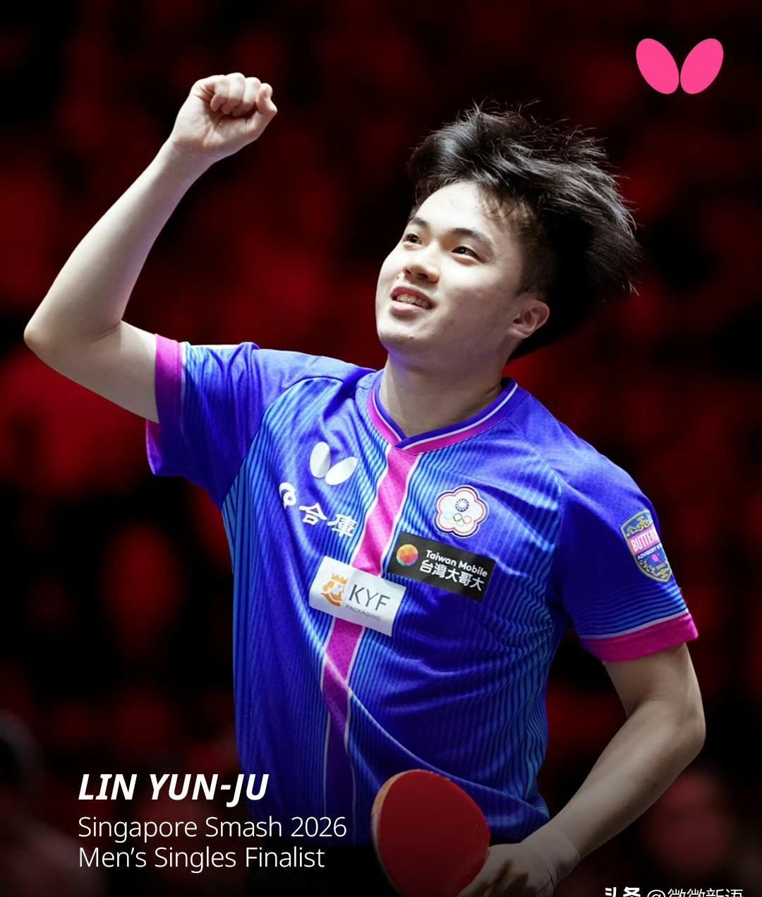 刚刚在新加坡大满贯吃下王楚钦一个0比4的败仗，林昀儒连擦汗的毛巾都没晾干，拎起新