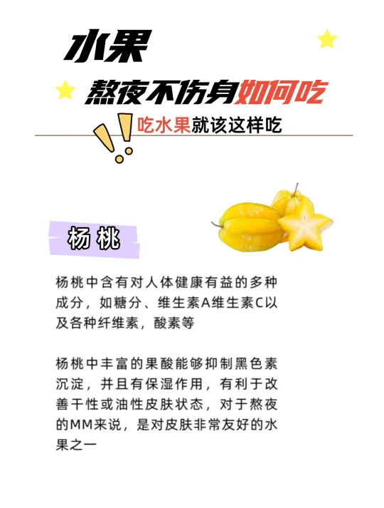 熬夜不伤身的水果，吃水果就该这样吃！