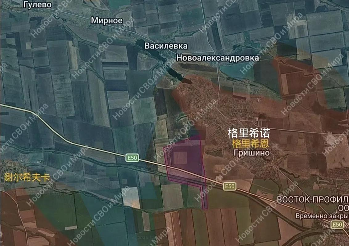 俄军中部集群终于完全占领了红军城西北的格里希诺，并且在周围开始扩展，加大格里希诺