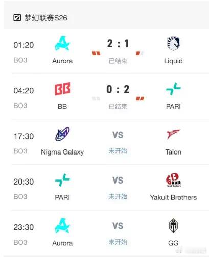 今晚梦幻联赛YB将会对阵PARI，PARI很厉害，YB要加油了dota2​​