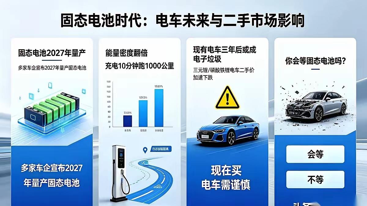 三年后你开着电车去二手市场，车贩子看都不看你的车，指了指旁边充电站，报了个数——