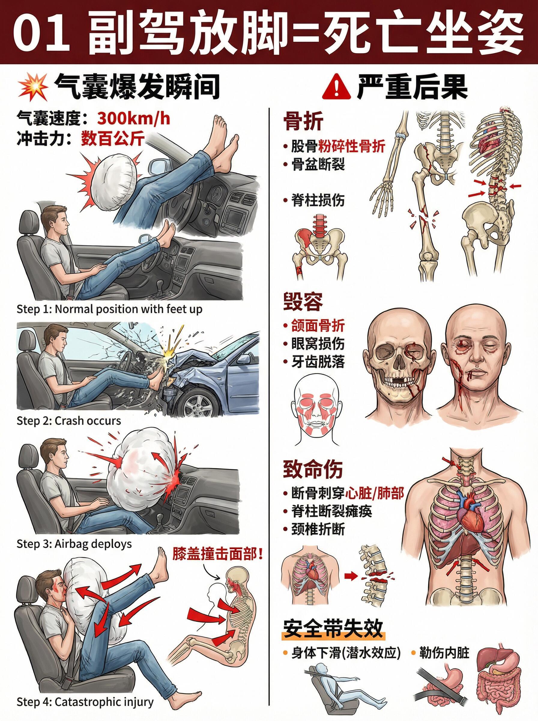那些看似舒服其实不安全的车内习惯，此外，也不建议在车内写作业。车辆行驶时，路面颠