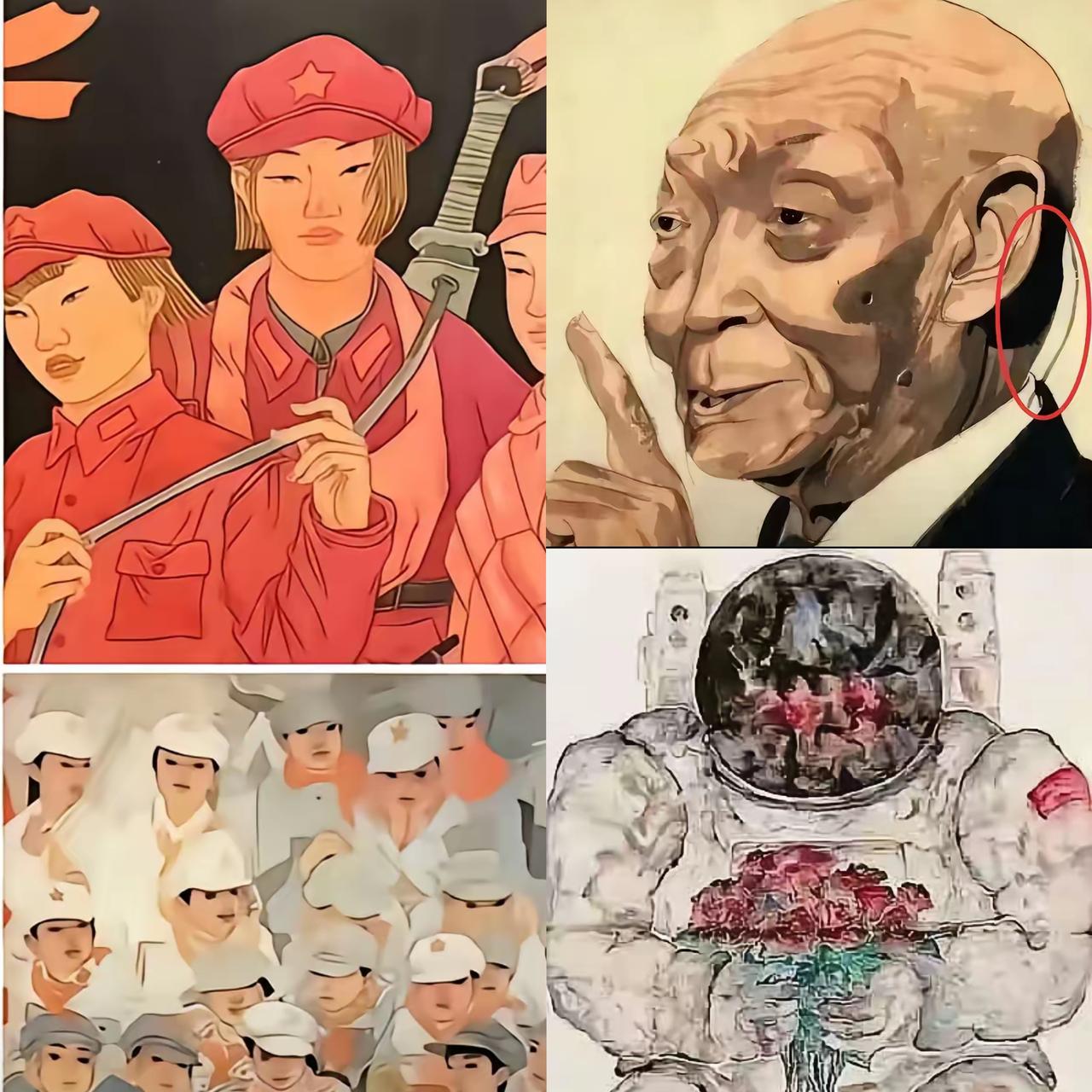 当我看到个别人画笔下的中国宇航员，我坐不住了！把袁隆平老爷子画得面目全非，把红