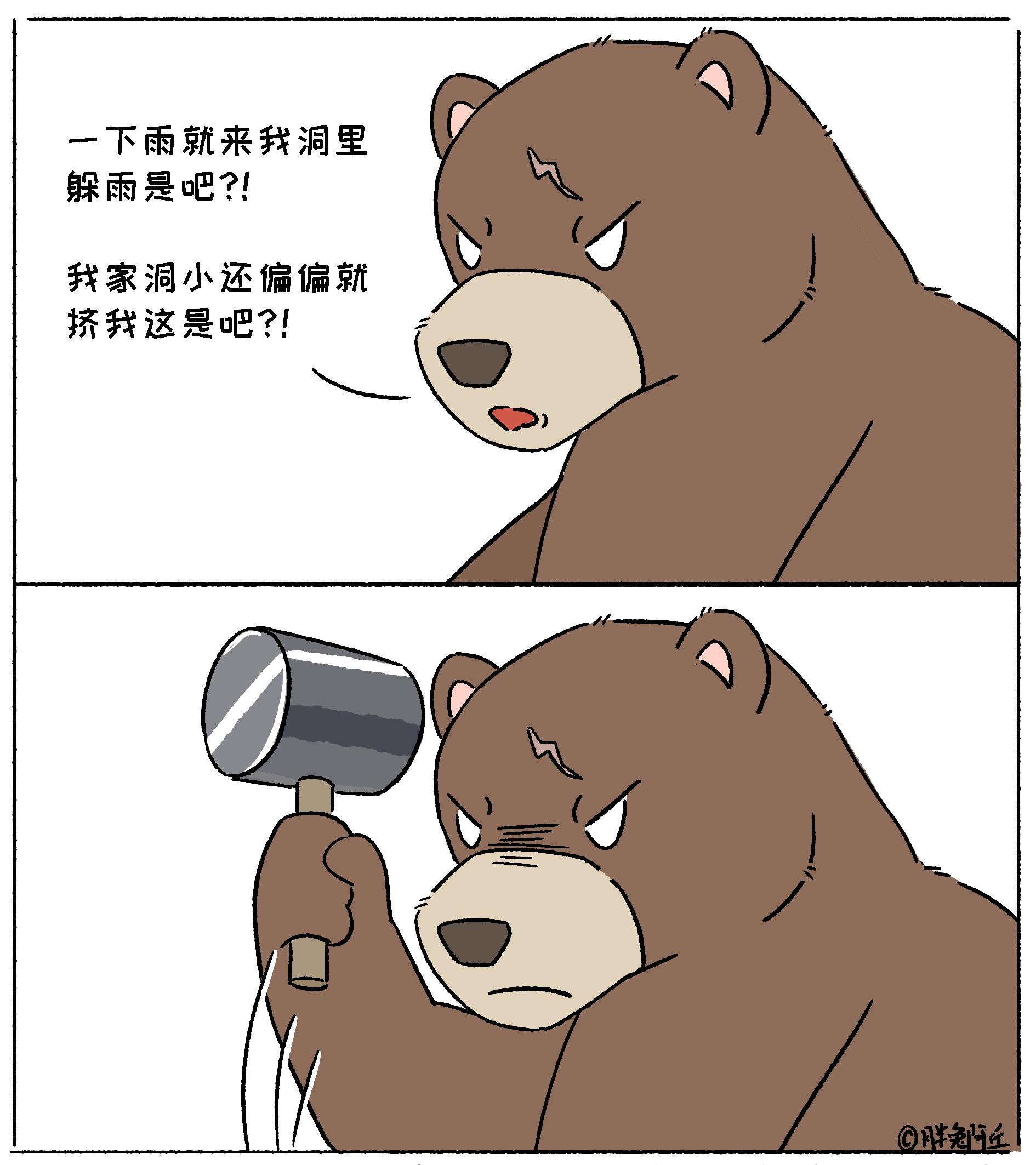 别把老实熊逼急了。