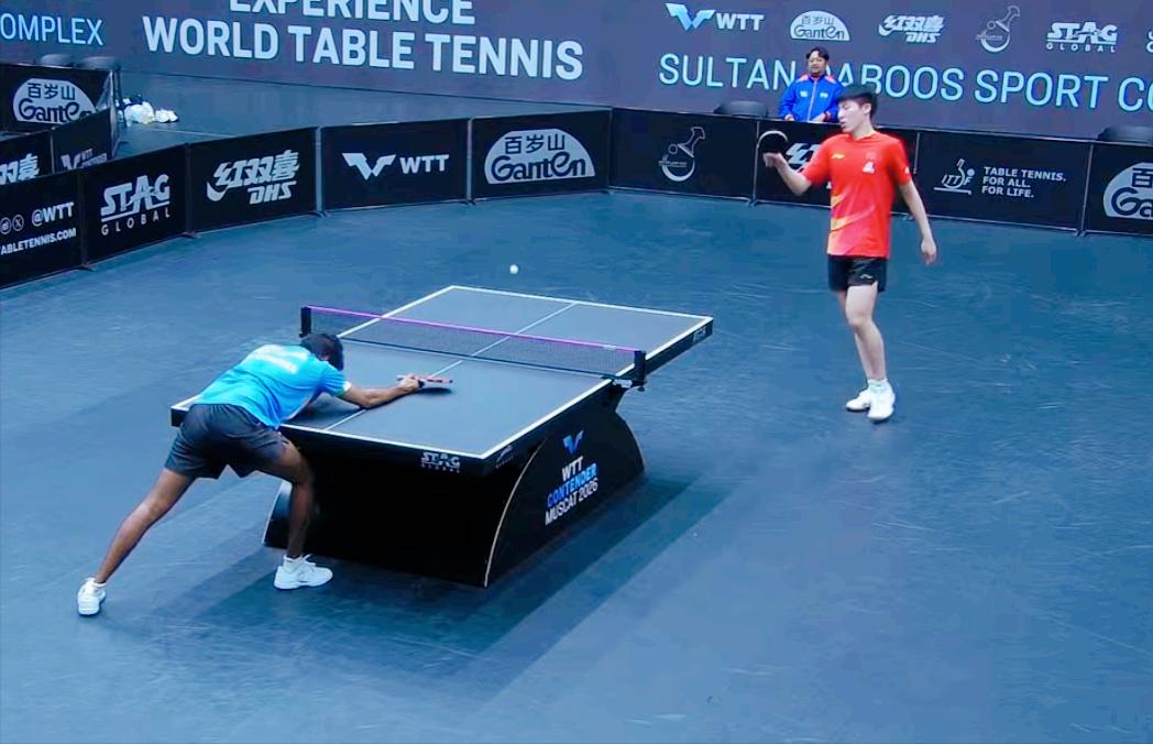 怪不得温瑞博只喜欢打对拉，台内球处理的太糙了！今天对手沙提安·加纳纳塞卡兰