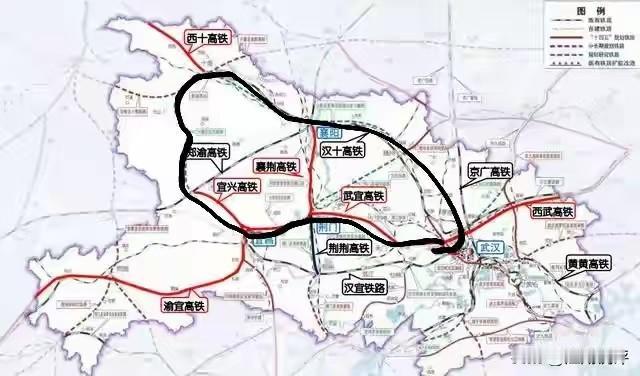 湖北环形高铁迎来通车倒计时，短短5年，湖北高铁通车里程突破2500公里，跃居全国