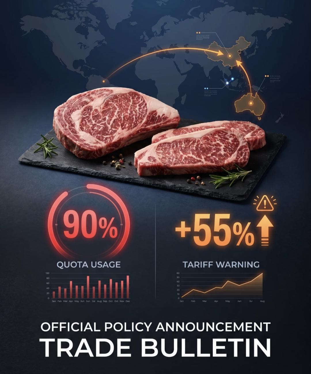 对澳牛肉加征55%关税落地——一盘保护国内养殖户的棋，也是老百姓餐桌的变量商