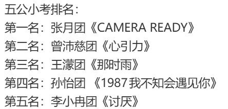 张月团小考第一张月团最后一次小考第一牛