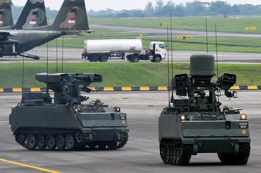 新加坡少见的俄式武器，M113A2Ultra“针”自行防空系统。该防空系统由