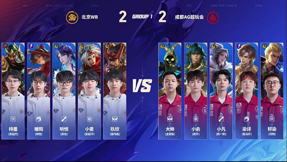 WB 3-2 AG: 梓墨关羽绕后毁天灭地, WB让二追三拿下开门红