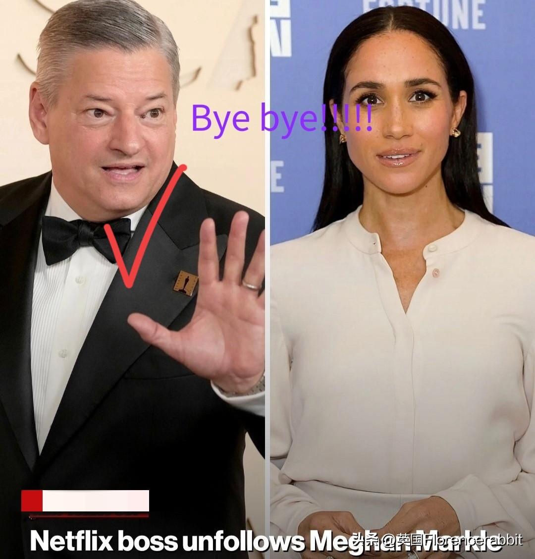 萨兰多斯已取关梅根和AsEver📍网飞CEO和他妻子的取关说明了一切！这家