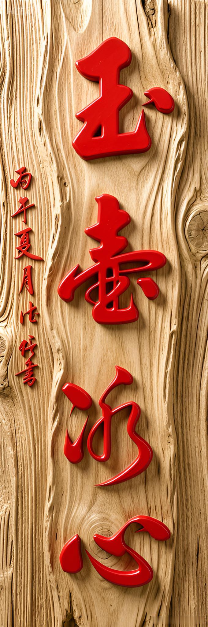书法展示玉壶冰心（加画框美化）