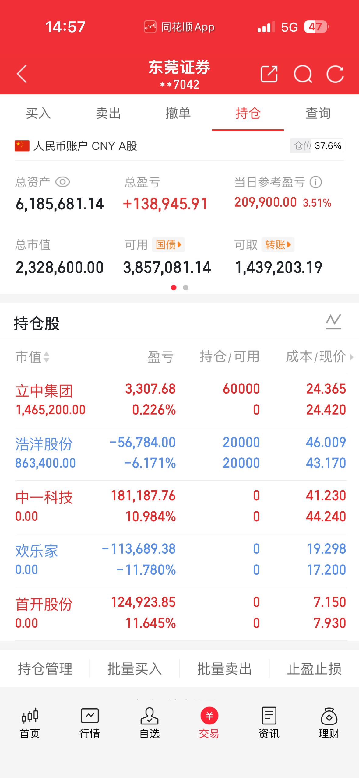 10.9实盘记录